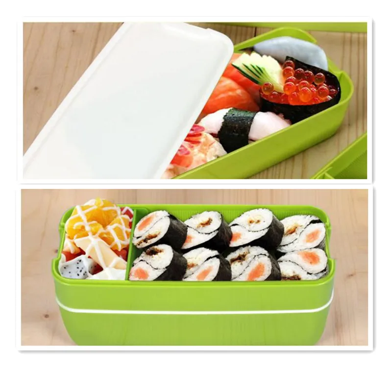750 мл двухслойный портативный микроволновый Ланч бокс Bento коробки конфетных