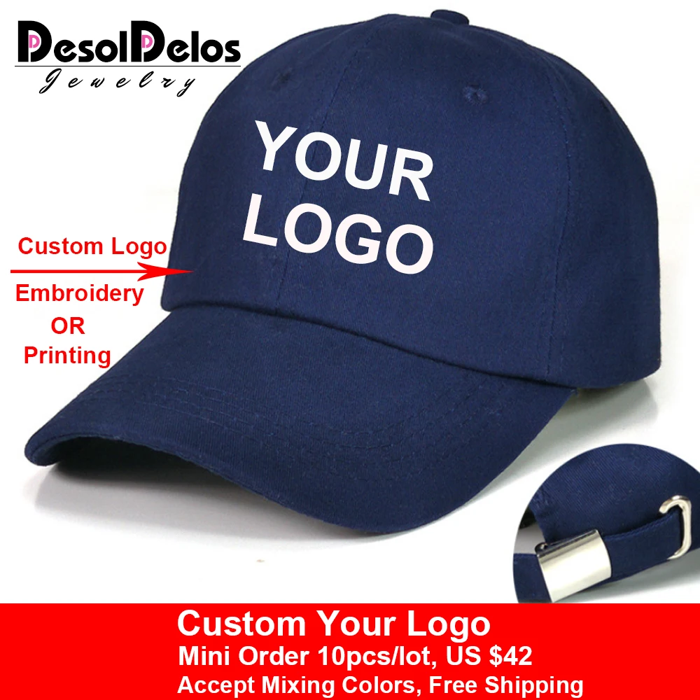 

Custom Baseball Cap Print Logo Text Photo Embroidery Gorra Casual Solid Hats Pure Color Black Cap Snapback Caps For Men Women