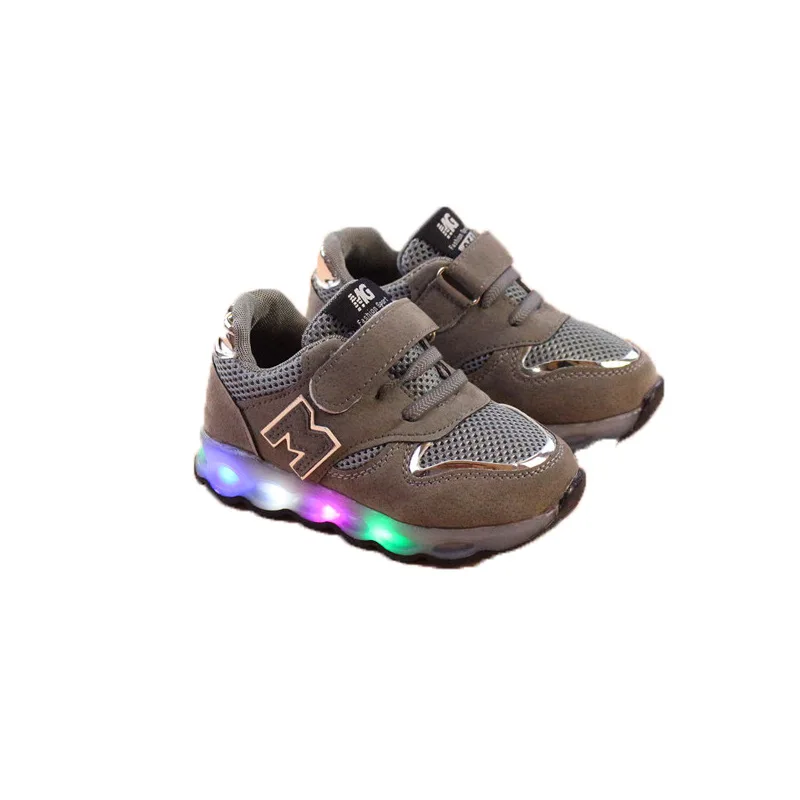 

Spring and Autumn New M - Shaped LED Luminous Shoes for Boy and Girl Shoes Toddler Boy Shoes Kid Shoes for 3-14 Years