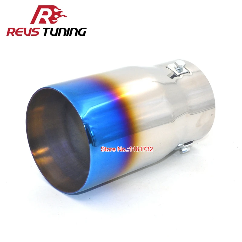 Twin Chrom Doppel-Auspuff universal Rohr-Sport Schalld/ämpfer Trim Schwanzspitze