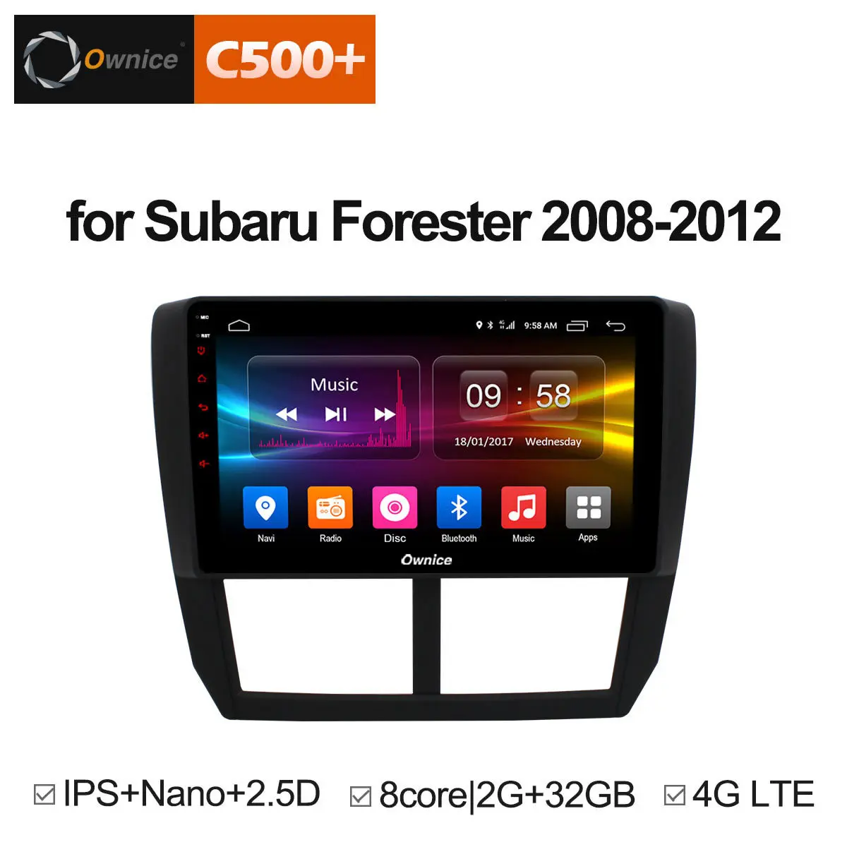 

Ownice C500+ G10 Octa 8 Core Android 8.1 2G RAM Car DVD GPS Navi Player Radio For Subaru Forester XV WRX 2008 2009 - 2012 DAB+