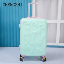 CHENGZHI 2" 24" дюймов женские модные сумки на колёсиках Спиннер высокое качество мужские дорожные сумки чемодан колеса