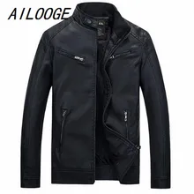 AILOOGE для мужчин Популярные красивый босоножки из искусственной pu кожи Панк красный кожаная куртка с застежками-молниями Chupas De Cuero Hombre