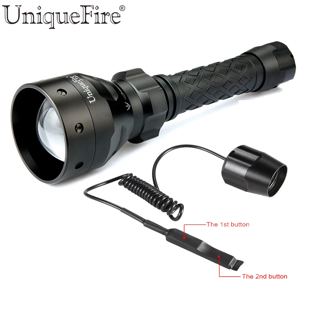 

UniqueFire Flash light 1406 CREE XPG Rechargeable LED Flashlight 250 LM 5 Modes Focus Lampe Torche + Rat Tail