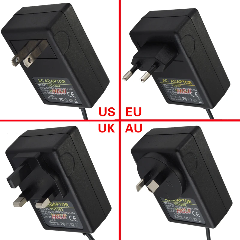 

AC100V-240V Converter Adapter DC 15V 2A 2000mA Power Supply EU/US/UK Plug 5.5mm x 2.1-2.5mm for LED CCTV Free shipping 15V2A