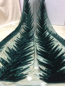 

2018 latest Nigerian French Velvet Lace Fabric Embroidered High Quality African Lace Fabric 2018 Green Lace Fabric