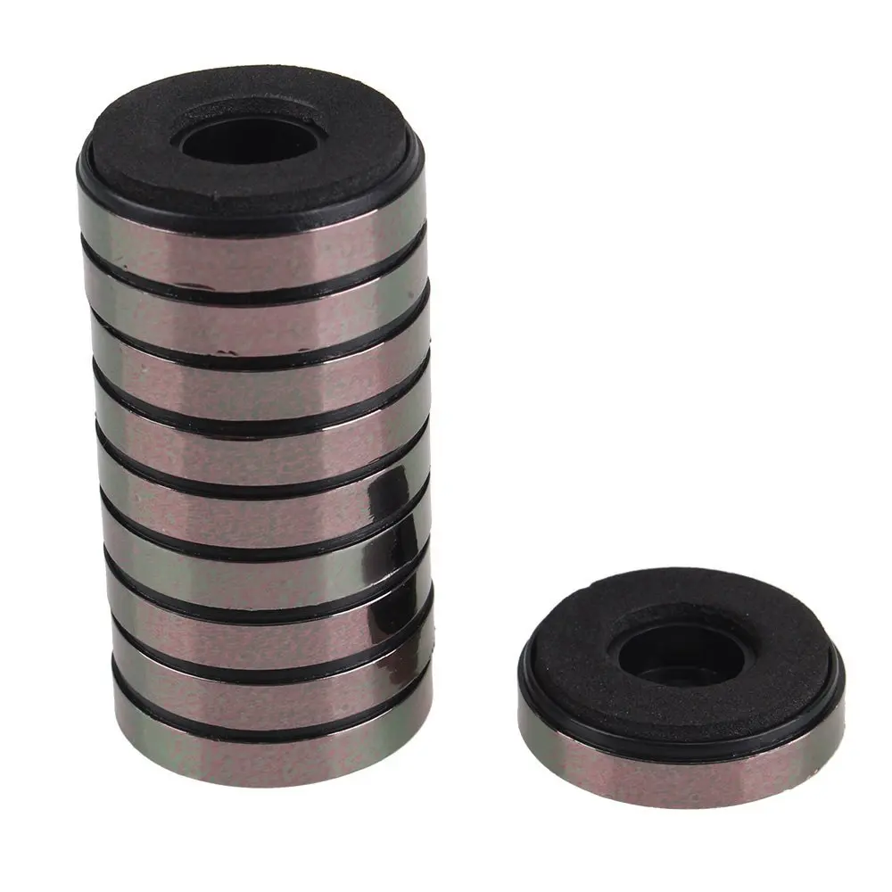 

30mm x 8mm Round Isolation CD Player Audio Speaker Anti Vibration Feet Pad Stand Grey Pack of 10