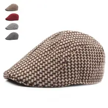 New Spring and Autumn Men Women Beret Hats Men vintage Boinas Plaid Hat Toca Casual Beret Caps Adjustable Comfortable Plaid Cap