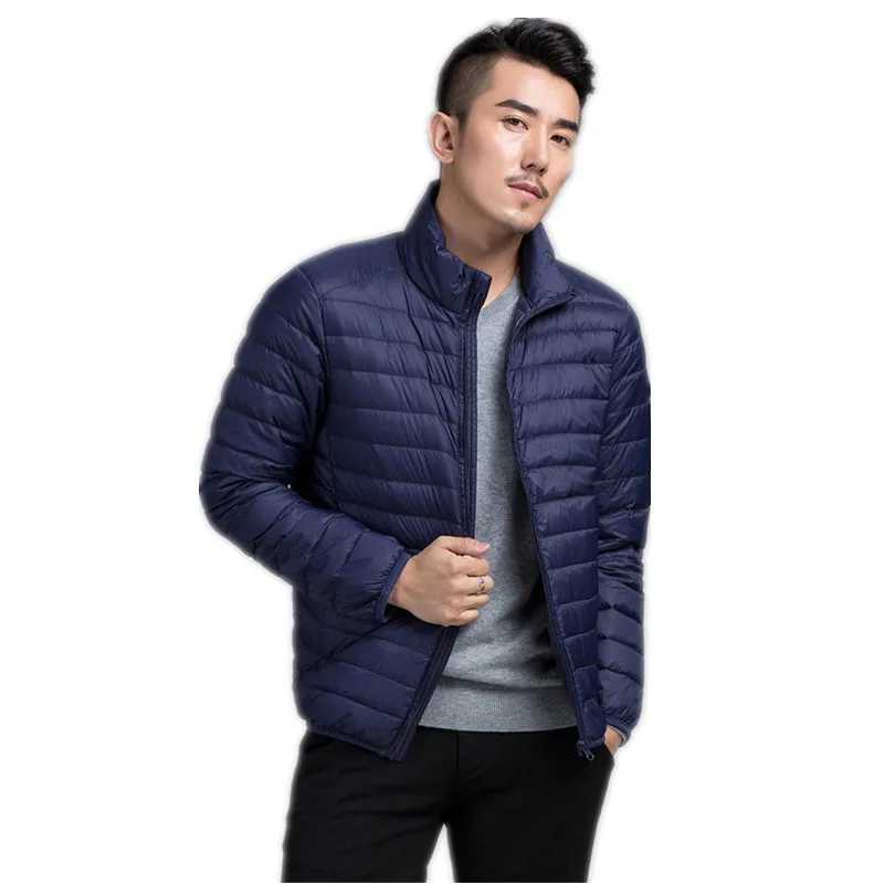 

8 Colors Stand Collar Duck Down Jacket Men 2018 Winter Jackets For Men Ultralight Thin Down Coat Outerwear Plus Size 5XL FYY088