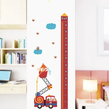 

% Cartoon Cars Height Chart Sticker Removable Baby Growth Stadiometer Decor Decals Boys Room Nursery Decorative Mural Cute Mural