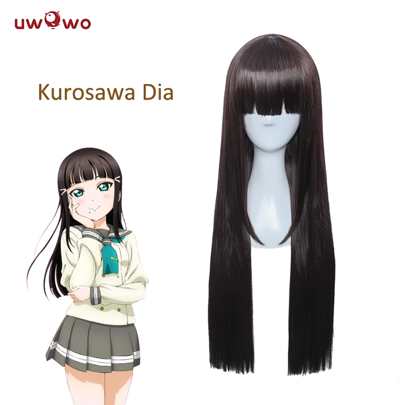 UWOWO Dia Kurosawa волосы Love Live Sunshine Aqours Косплей высокая температура волоконный парик диа