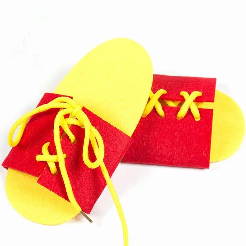Happyxuan 6 пар шнуровочная игрушка Монтессори раннего образования детская войлочная