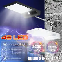 Настенный светильник, уличный светильник, датчик движения, 48 Светодиодный светильник, контроль, светодиодный, для улицы, дома, водонепроницаемый, прочный, экологичный, солнечный светильник s