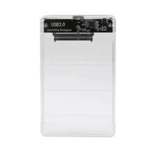Для WIN10 2,5 дюйма Прозрачный USB3.0 Sata 3,0 SSD случай HDD инструментов 5 Гбит Поддержка 2 ТБ жесткий диск Корпус для Тетрадь PC