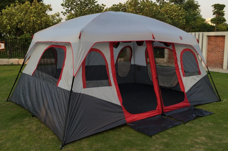 Двухспальная ультрабольшая Водонепроницаемая кемпинговая палатка для 8-10 человек, большая беседка для кемпинга