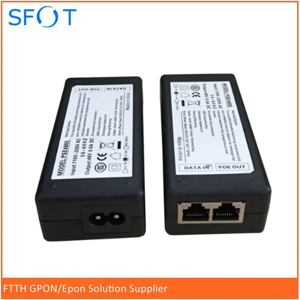 

POE injector power supply module 48V 0.5A reverse broadband data adapter