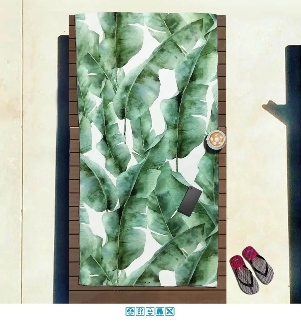 ورقة موز تصفح المدمجة الشاطئ منشفة ستوكات السفر فوطة للرياضة ركوب الأمواج الأمواج منشفة