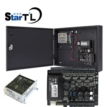 

Free Shipping zkTcp/ip C3-200 two door access control panel door access control board +Power Supply Box With Battery Function