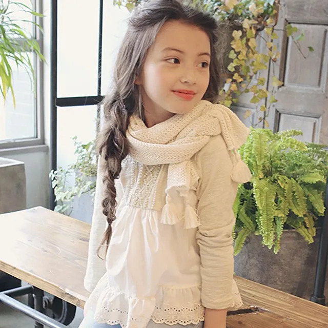 AiLe Rabbit 2018 Girls New Baby Shirts Spring Princess Double Blouses Baby Dress  Girl Child Pure Cotton Fashion Joker Dolls.