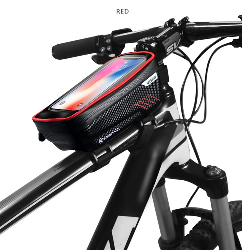 Best Bicycle Bag Rainproof Front Bike Bag Touchscreen 6.2 inch Mobile Phone Case Bicycle Top Tube Bag Cycling Accessories 4 15