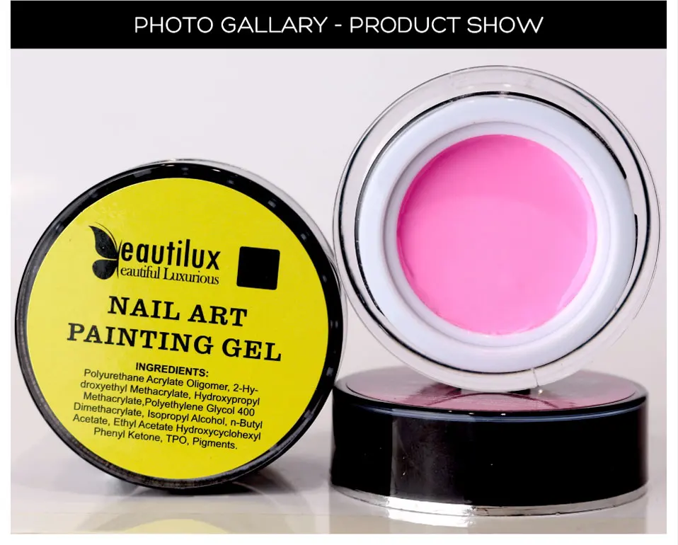 Beautilux 1pc High Pigment Painting Gel Nail Polish Soak Off UV LED No Sticky Layer Nail Art Design Gel Lacquer Enamel 10g (2)