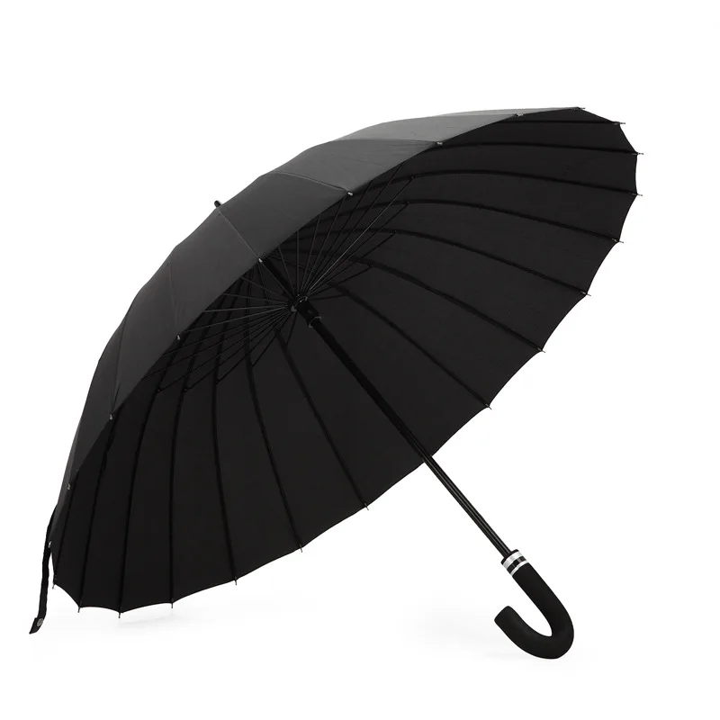 1pcs 24 Bone Retro Large Umbrella Non folding Long Handle For Men And