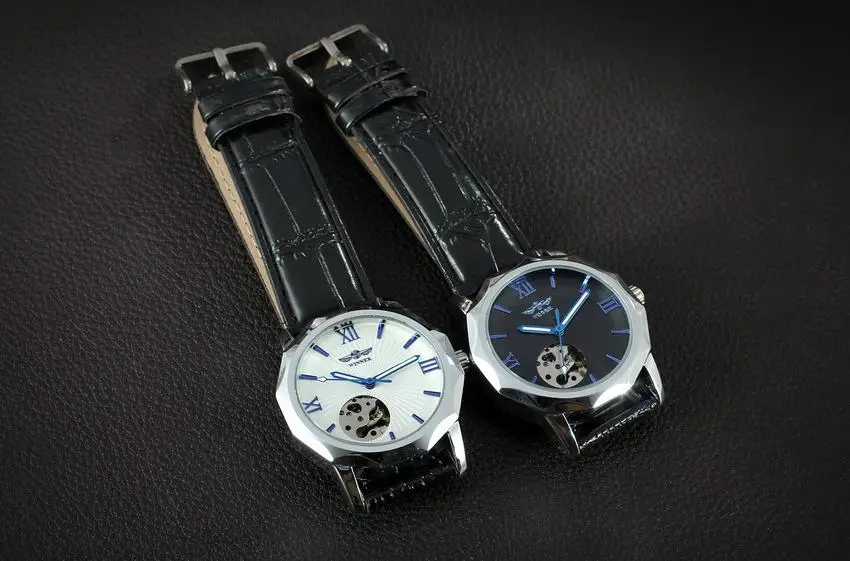 Winner Blue Exotic Dodecagon мужские часы с геометрическим циферблатом лучший бренд