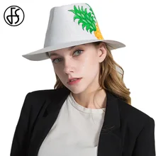 FS дамы ананас соломенные мягкие фетровые шляпы для женщин летние Sombreros классические панама джаз шляпа западный ковбой кепки s Мода дышащая