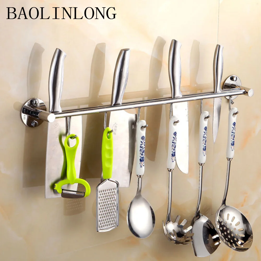

304 Stainless Steel kitchen rack Kitchen Shelf Cooking Utensil Tools Hook Rack kitchen Holder