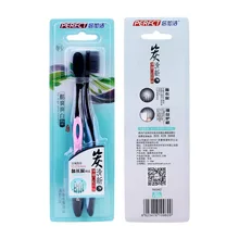 Взрослых ручной в perfct нечистый древесного угля, Мягкая Щетина зубная щетка для глубокого очищения Уход за полостью рта F960