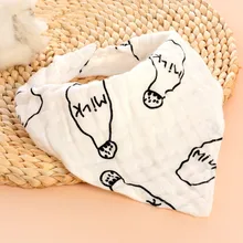 С принтом в виде Молочной Бутылочки детское слюнявчик полотенце для младенцев треугольный головной платок бандана слюнявчик ткань слюнявчик детское полотенце-Слюнявчик