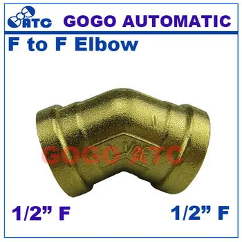 

10pcs a lot GOGO copper plumbing water V type fitting elbow G thread 1/2 female to female connector 45 degree joints
