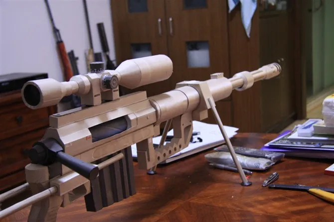 Бумажная модель оружия M200 снайперская винтовка 1:1 масштаб пистолет 3D Пазлы бумажная игрушка игрушки ручной работы