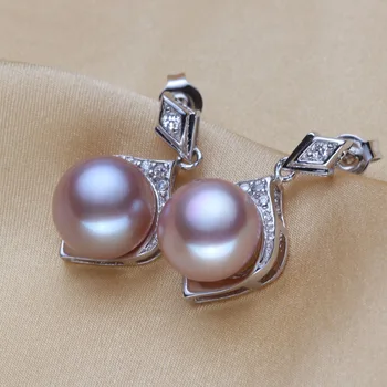 

Eternal wedding Women Gift word 925 Sterling real [beautiful] Steamed Buns round pearl freshwater pearl earrings earrings