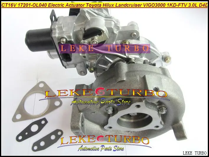 CT16V 17201-OL040 Turbo With Solenoid Valve Electric Actuator For TOYOTA Hilux Landcruiser HI-LUX SW4 VIGO 3000 1KD-FTV  3.0L D4D (4)
