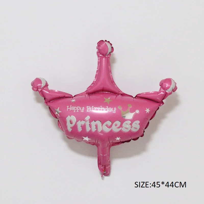 Принцесса с днем рождения воздушные шары празднование вечерние юбилей Свадебные украшения ребенка душ шар большой розовый корона Фольга шар - Цвет: 6