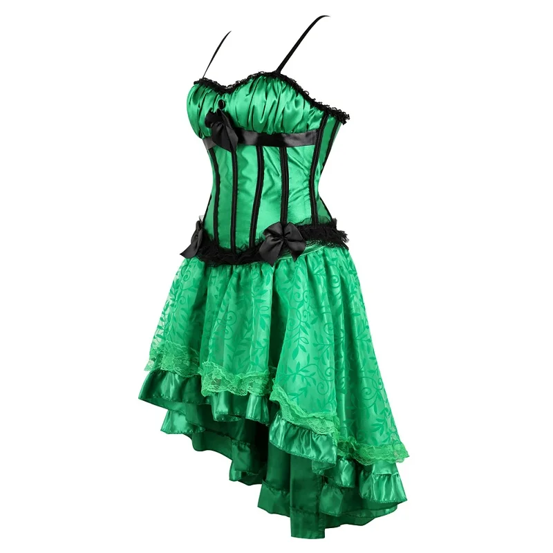 Женское платье с корсетом на молнии больших размеров, комплект бюстье и корсеты, топ и юбки, вечерние костюмы в винтажном стиле