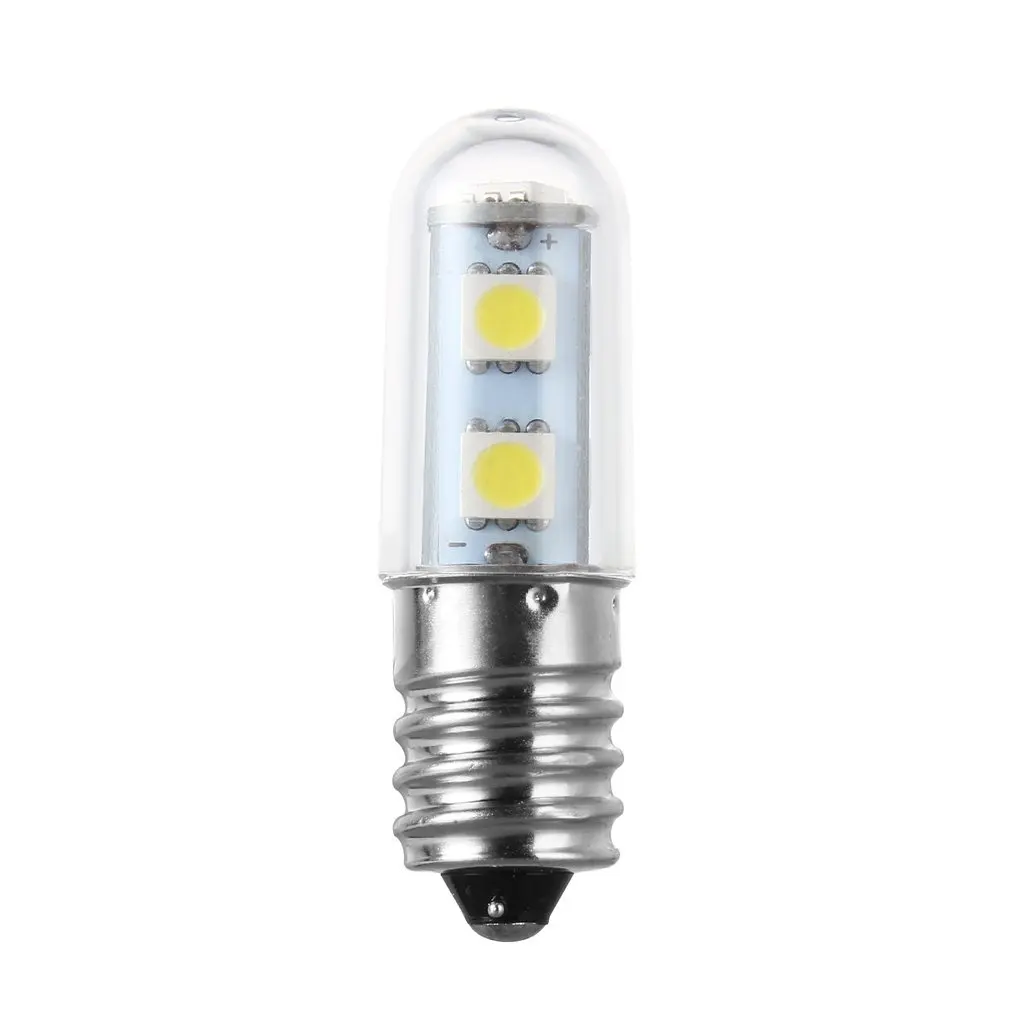 Мини E14 светодио дный Лампа для холодильника SMD5050 0,5 Вт теплый белый AC 110/220 В микроволновые печи вытяжка тумбочка швейная машина лампы