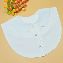 Рубашка поддельный съемный воротник с отворотом ложный воротник съемный винтажный однотонный белый черный галстук Женская одежда Аксессуары