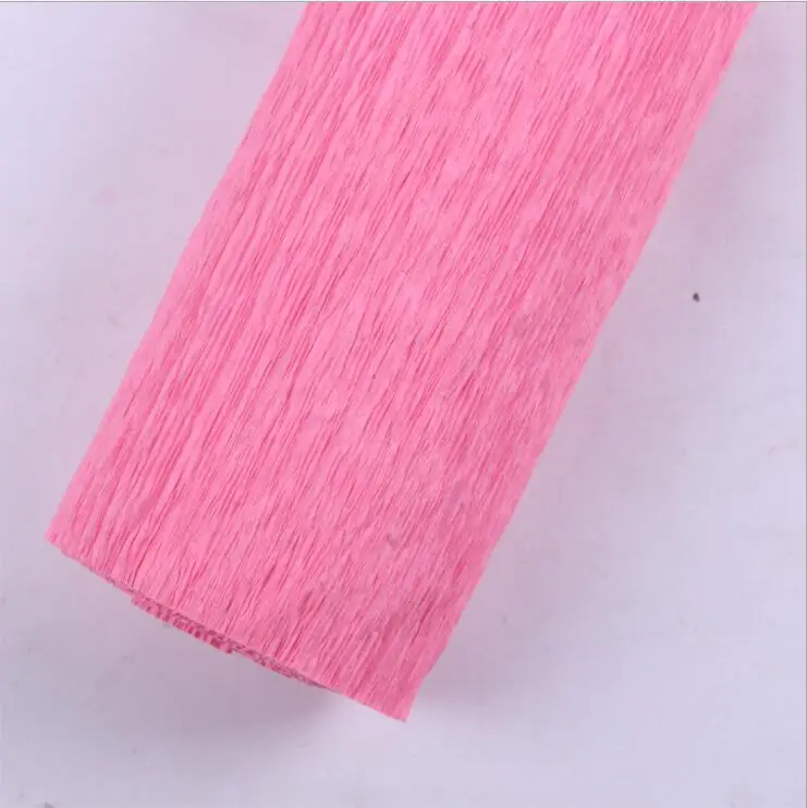 50x250 см рулон DIY цветок/украшение подарка упаковка крепированная бумага s материалы ручной работы из гофрированной бумаги - Цвет: dark pink