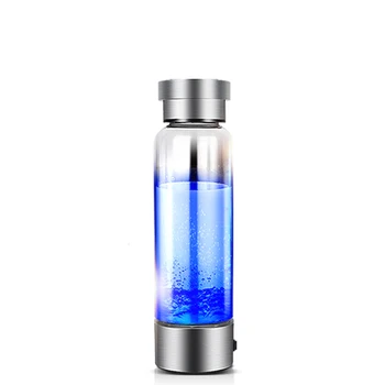 

350ml Hydrogen Rich Water Generator Japanese Alkaline Energy Glass bottle Anion Water Ionizer Anti USB H2 Healthy smart cup