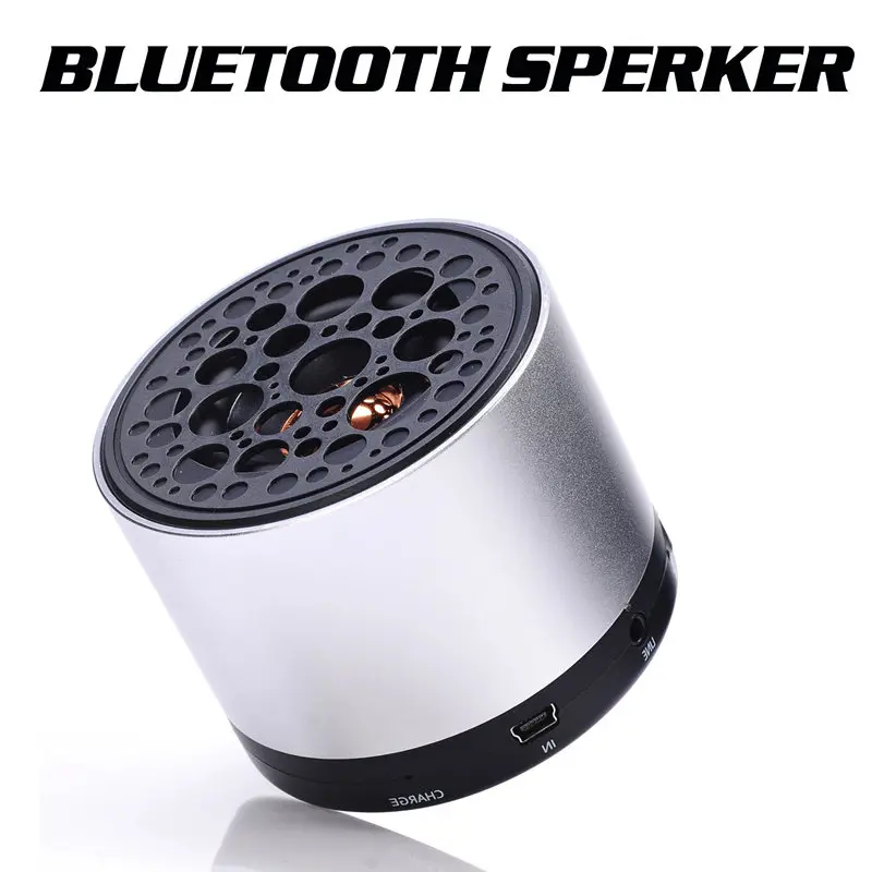 

Mini Metal Portable Card TF Memory Card Bluetooth Speaker Wireless Speaker Sound System Stereo 2.0 Music Surround Outdoor Travel