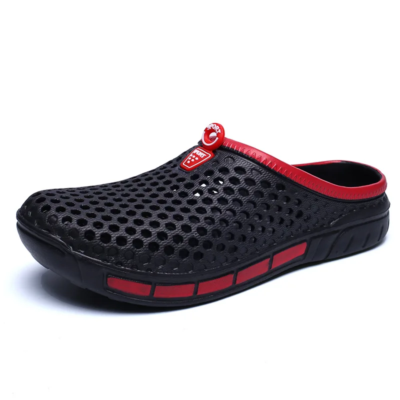 

Summer Large Size Men's Beach Hole Shoes Sports Pump Bird's Nest Male Slippers Trend Casual Solid Quick Drying Garden Shoes