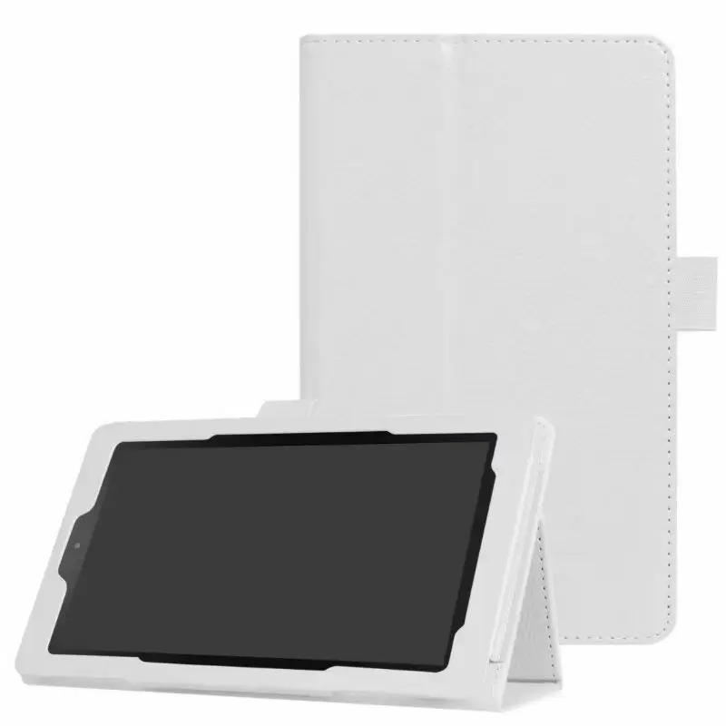 Для Amazon Kindle Fire HD 7 Кожа Folio Stand чехол Fire7 7 дюймов чехол для планшета защитный корпус/кожа противоударный - Цвет: White