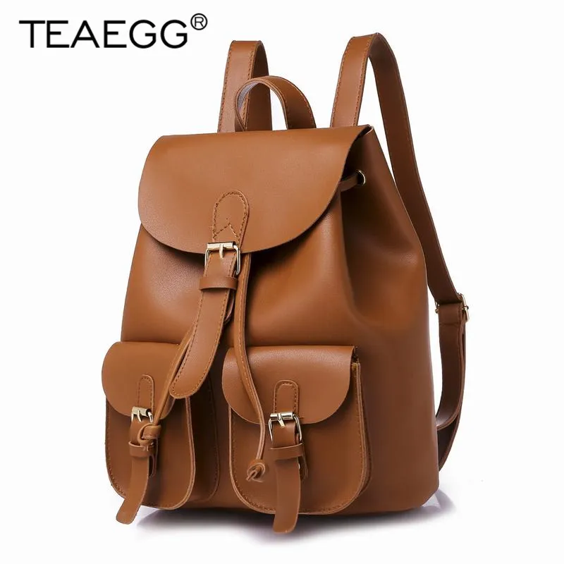 

TEAEGG 2019 New Fashion Shoulder Bag Pocket College Backpack Leisure Travel Bag Student Bag Teenage Girls mochila