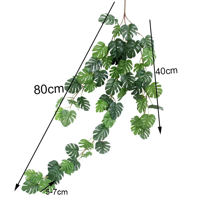 Искусственные растения черепаха листья ротанга сосновая игла вешалка зеленые листья дома Свадьба Сад декоративная искусственная Виноградная лоза