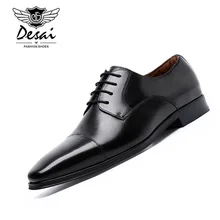 Desai Genuine Leather Shoe Men's Business Dress British Style Shoes Men Wedding Party Breathable Shoes туфли мужские