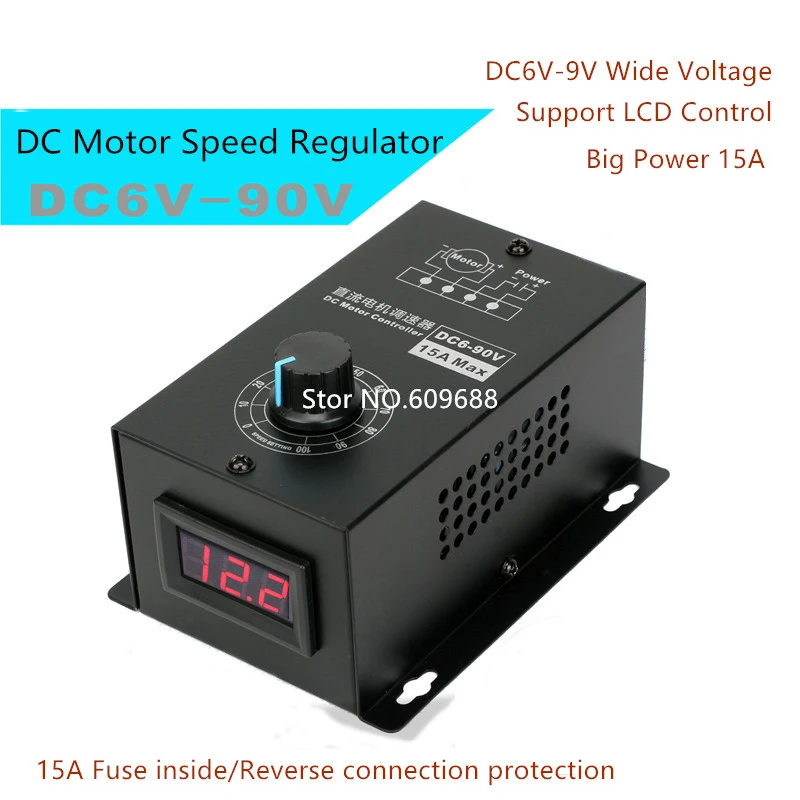 

DC Motor Speed Regulator Adjustable DC6V~90V 12V 24V 36V 48V 60V 72V 90V 8A Digtal Display DC motor Control CV Governor Switch