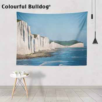 

Magical Pretty Beach Scencry Wall Hanging Sunset Sunrise Natural Landscape Beach Wall Tapestry Funny Island Chair Office Decor