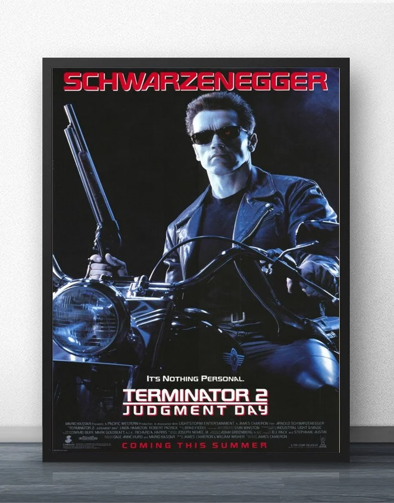

TERMINATOR 2 JUDGEMENT DAY Arnold Shwarzenegger Movie Wall Art Wall Decor Silk Prints Poster Paintings for Living Room No Frame